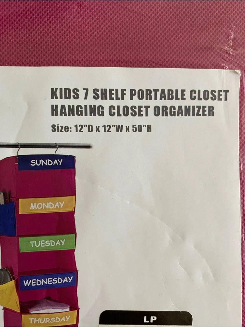 Sagler 7-Shelf Portable Hanging Closet Organizer